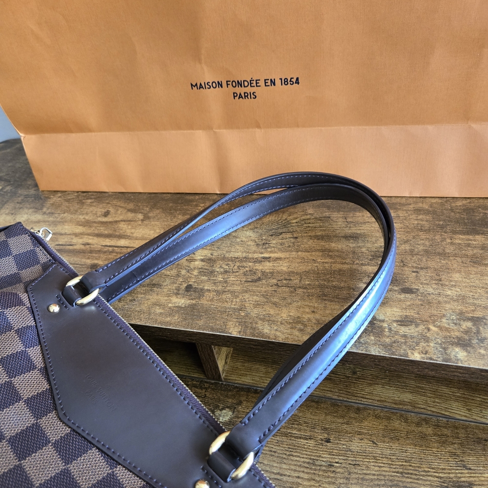 Louis Vuitton Brown Damier Ebene Tote with Peanuts Motifs - Picture 3 of 13